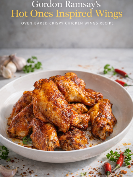Crispy oven-baked chicken wings tossed in spicy butter glaze with smoked paprika, served with blue cheese dressing and celery sticks